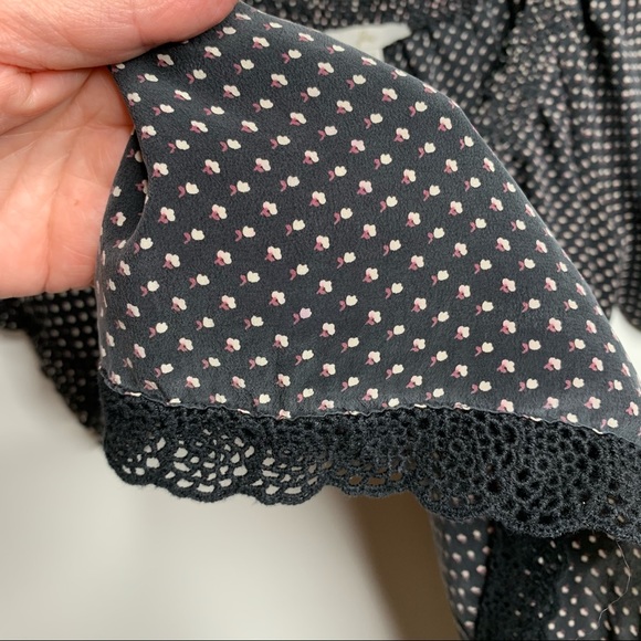 Joie Women's 100% Silk Micro Floral Blouse - Picture 5 of 7